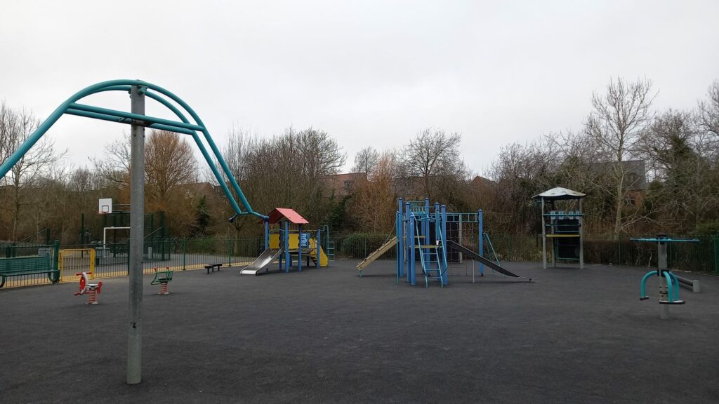 A photograph of a children's playground