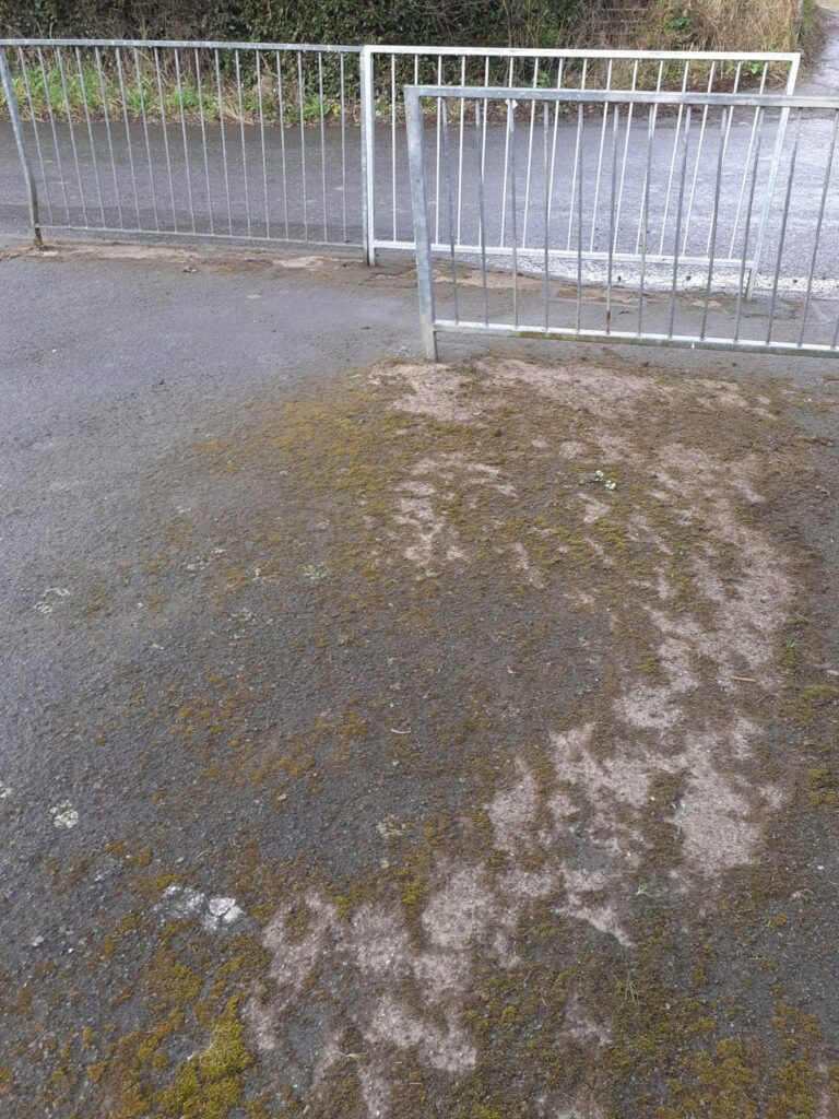A freshly-cleaned footpath